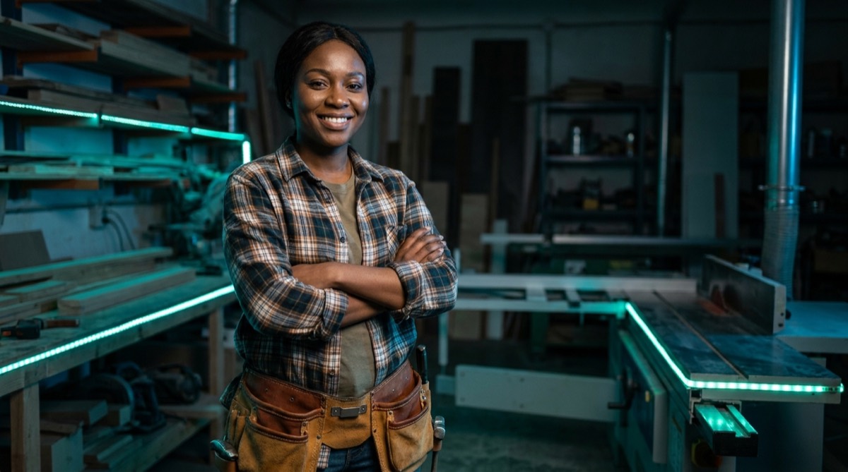 A professional contractor with a tool belt